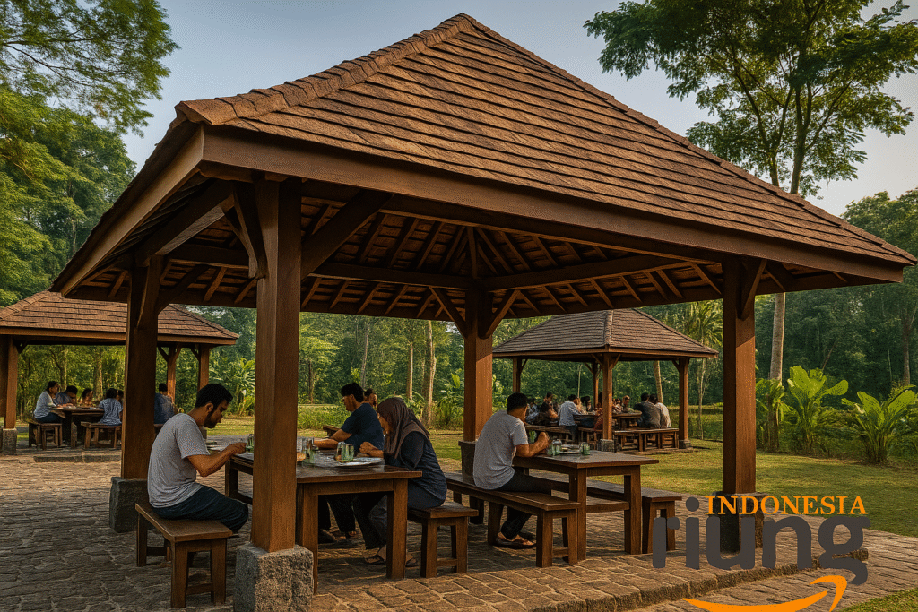 Caldera Resort Sukabumi di tepi Sungai Citarik.