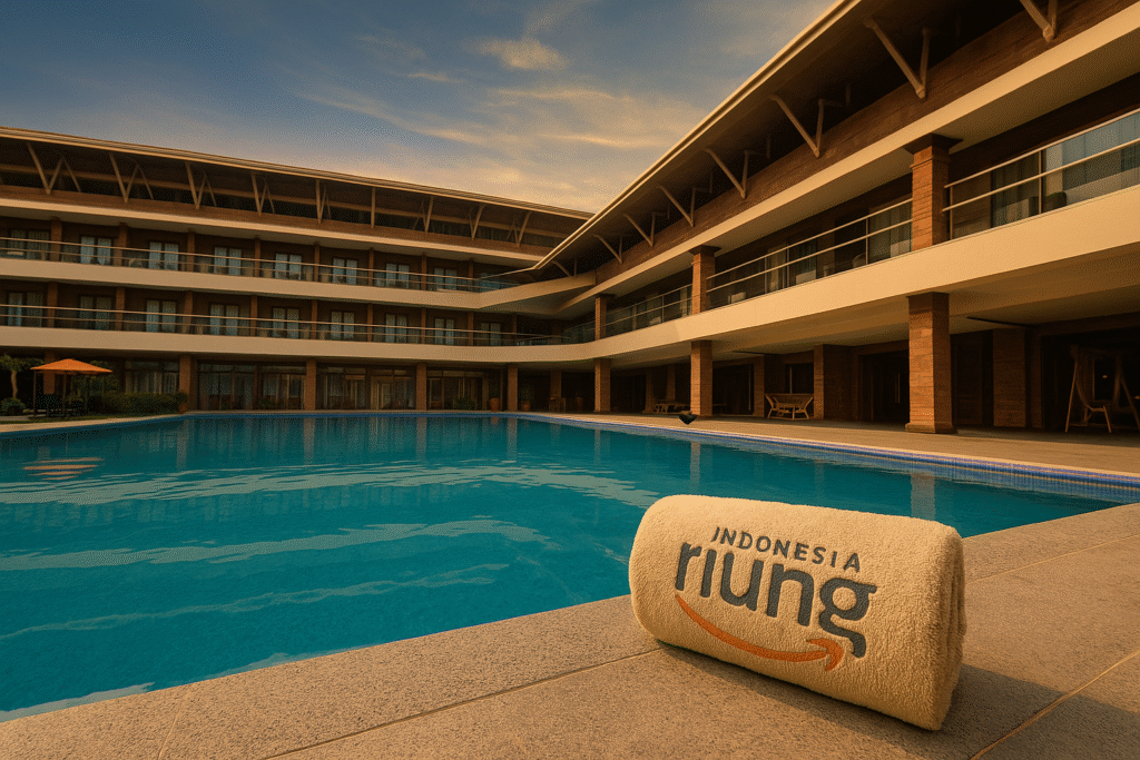 Gazebo Room semi terbuka untuk sesi kreatif, workshop, dan briefing outbound