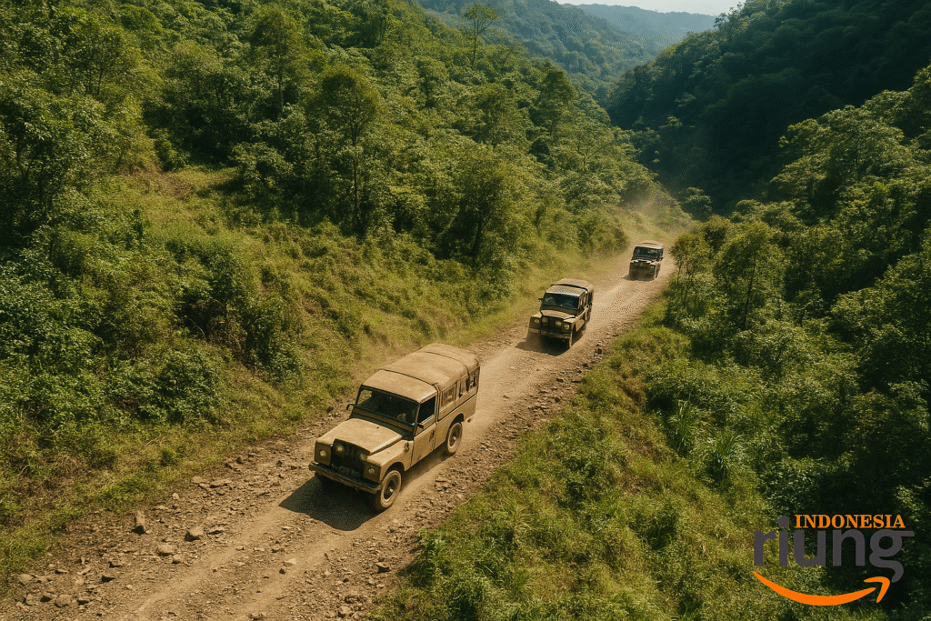Akses jalan menuju jalur offroad Bodogol