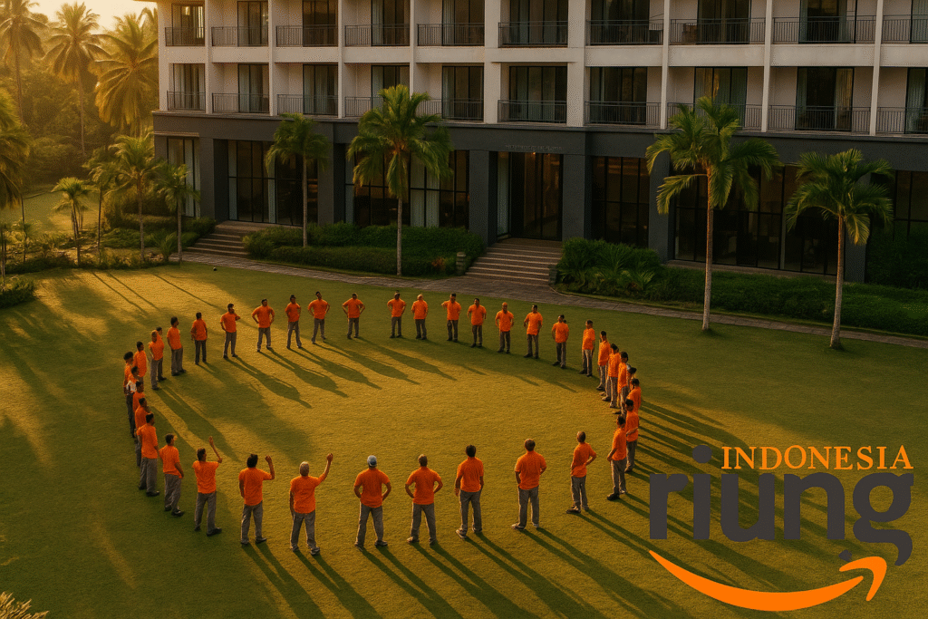 Tim perusahaan mengikuti games kolaborasi di Sentul