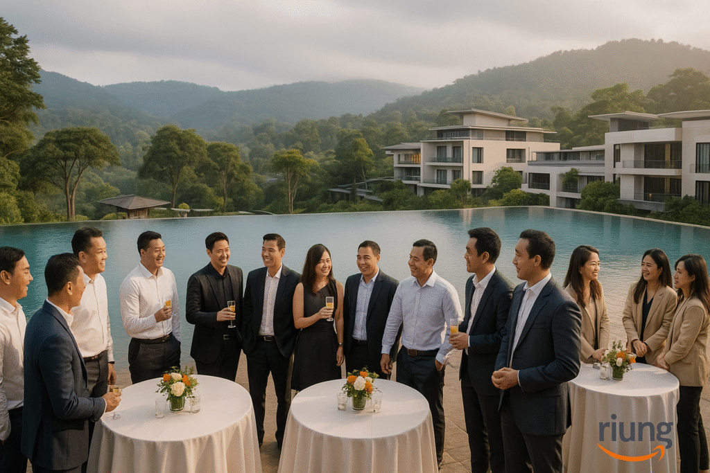 Corporate gathering di ballroom Royal Tulip Gunung Geulis Bogor