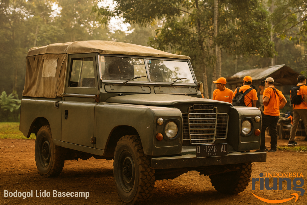 Jalur tanah merah Bodogol Lido untuk itinerary offroad perusahaan