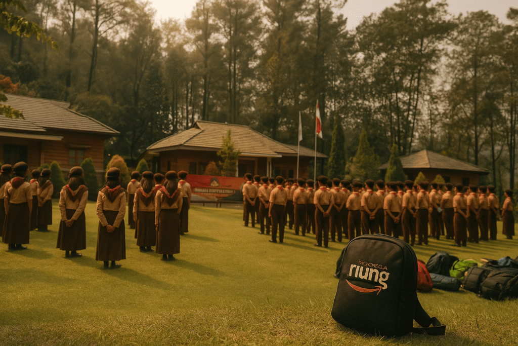 LDKS di Monumen Bola Dunia simbol kerja sama Indonesia-Korea di Sentul Eco Edu Tourism Forest