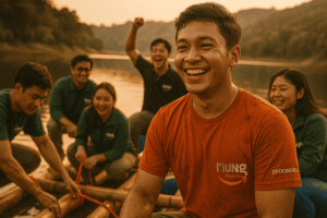Aktivitas outbound Bogor Puncak Sentul gathering outing menggabungkan permainan seru dan alam indah.