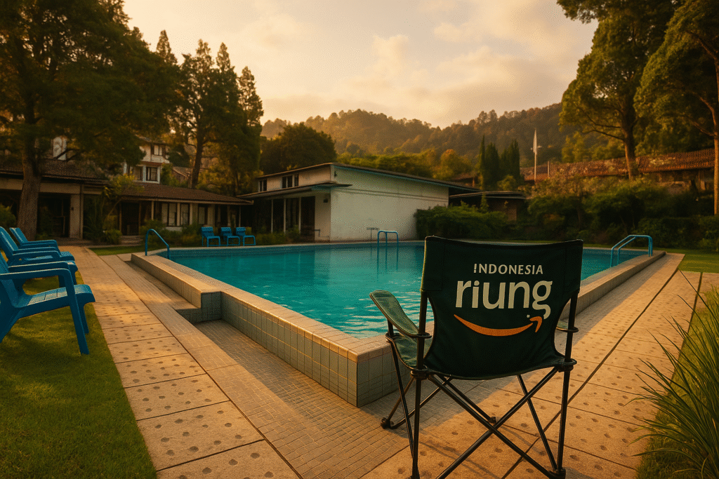 Taman dan area jalan setapak di lingkungan hotel