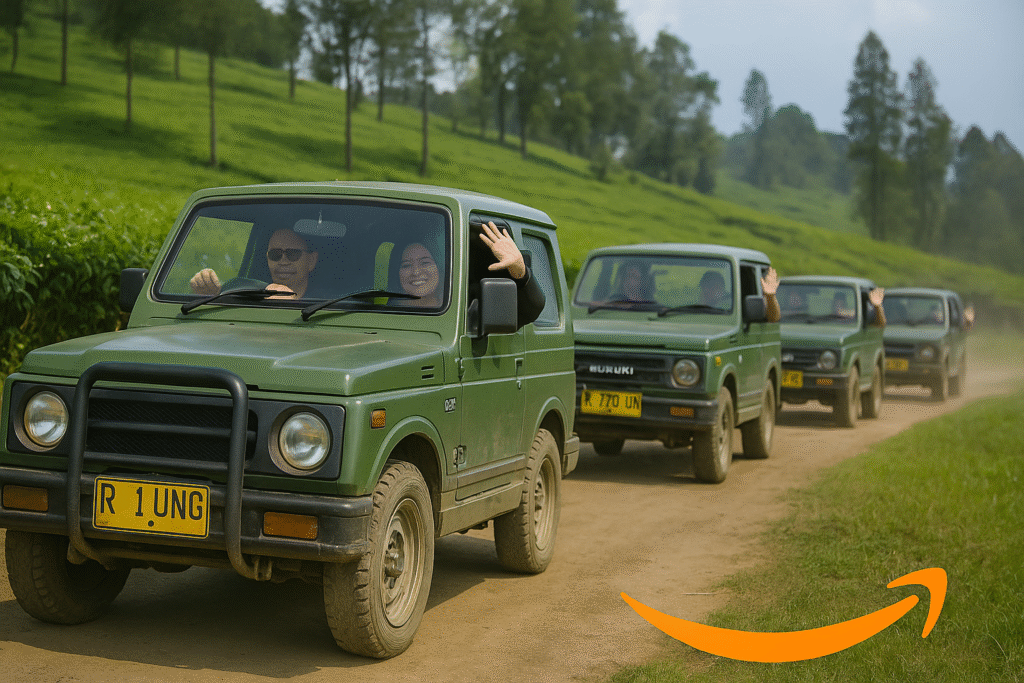 Jalur kebun teh untuk fun offroad