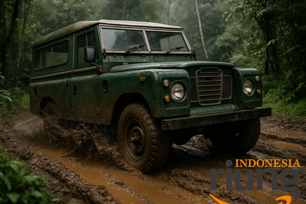 Peserta outing sedang mengikuti jeep adventure Bogor