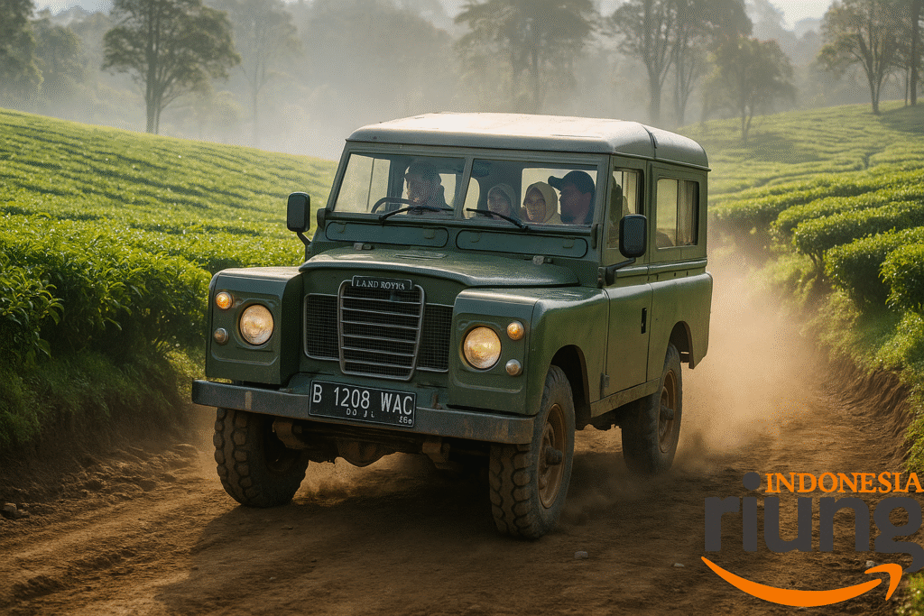 • Foto udara jalur offroad Puncak yang memperlihatkan karakter medan Citeko, Telaga Saat, dan Gunung Mas secara jelas.