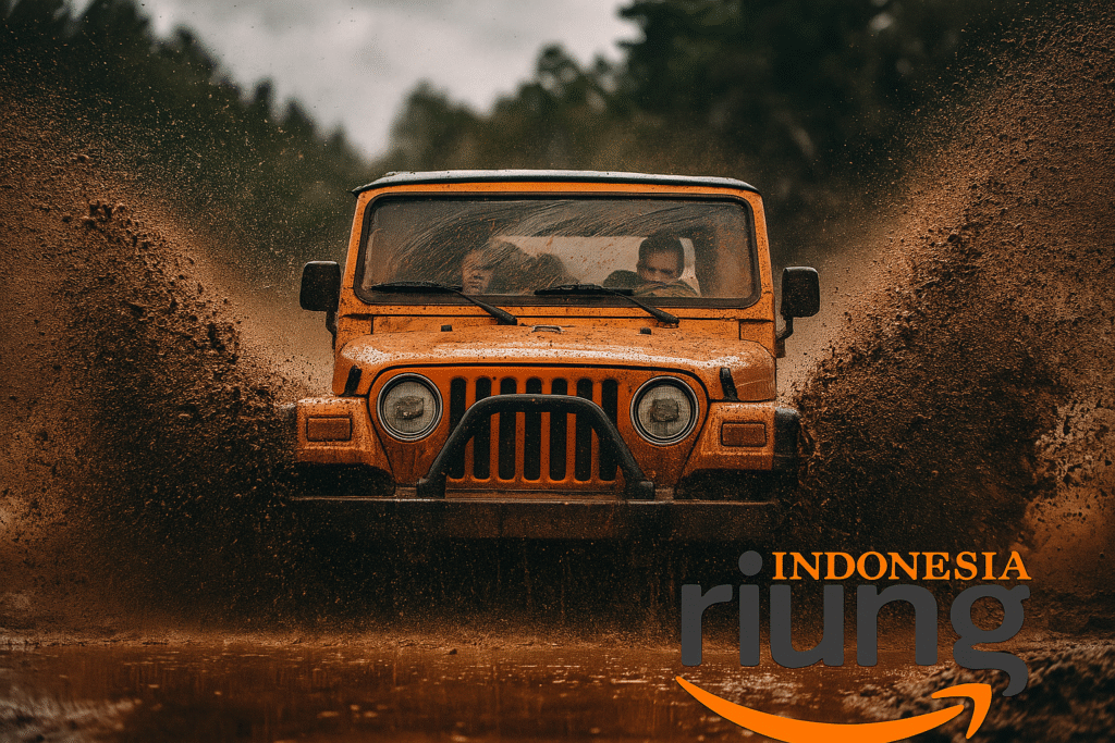 Rute offroad Telaga Saat Puncak jalur tanah basah