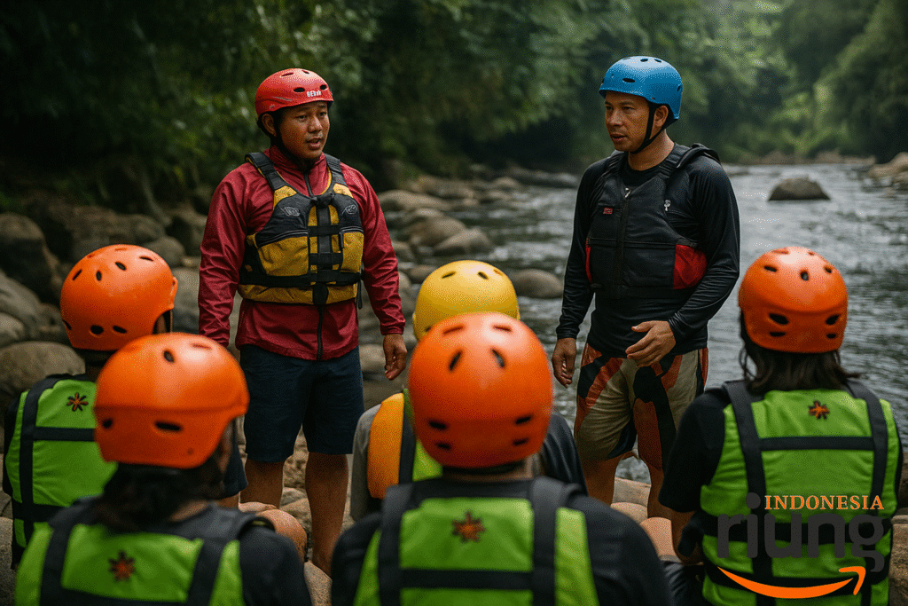 Instruktur FAJI memberikan briefing keselamatan