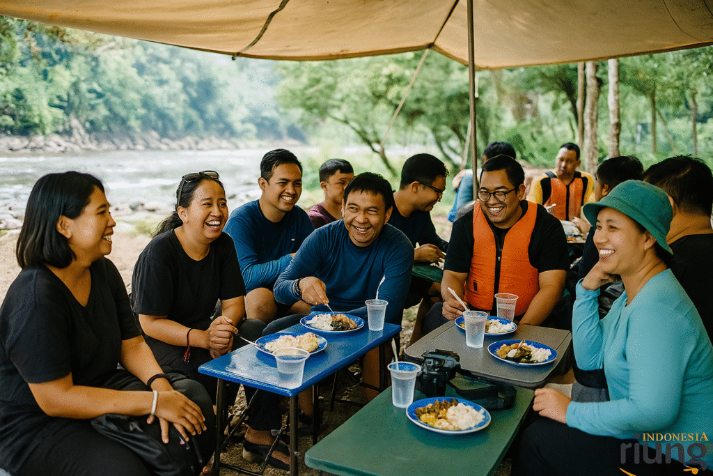 tim outing rafting cisadane bersama riung indonesia