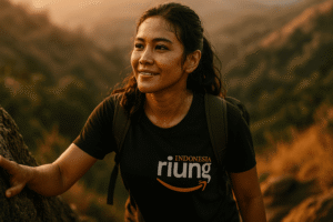 Kebersamaan tercipta dalam paket trekking Puncak Sentul Bogor outing gathering outbound Pancawati.