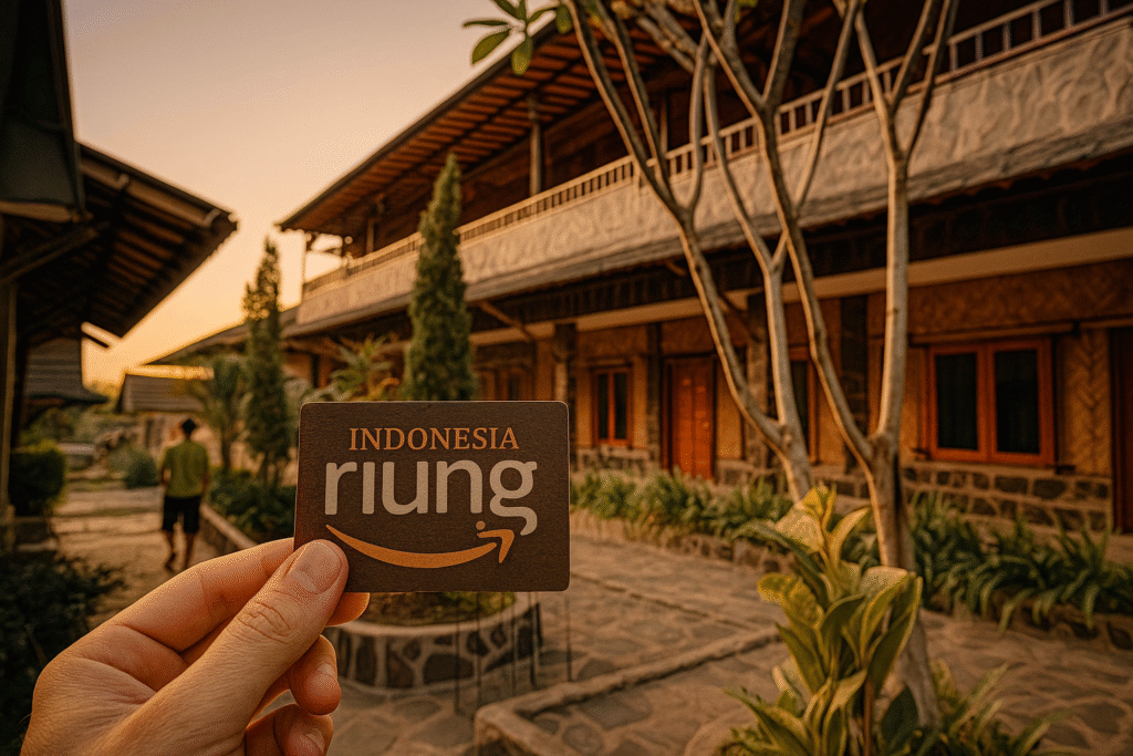 villa dengan suasana sore dan pemandangan alam”
