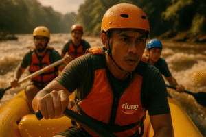 Rafting Cisadane outbound Bogor Puncak Sentul gathering outing cocok untuk kegiatan adventure outdoor.