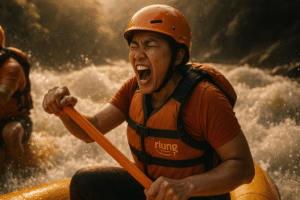 Rafting Cisadane outbound Bogor Puncak Sentul gathering outing aktivitas favorit tim perusahaan.