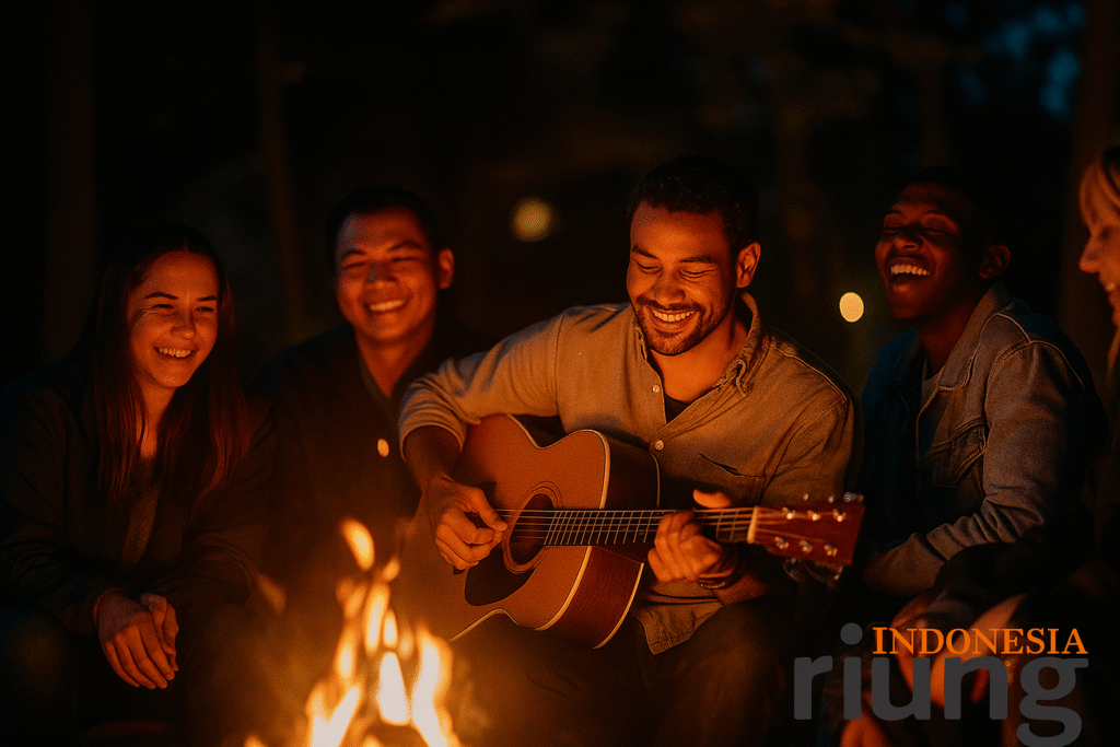 Suasana outbound perusahaan dengan fasilitator Riung Indonesia