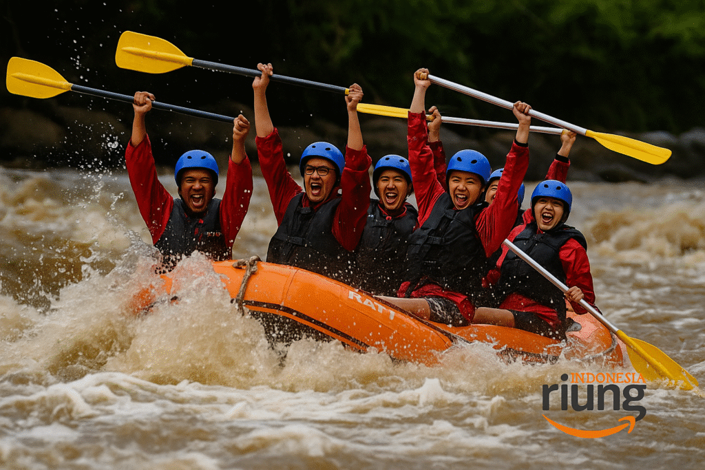 Fasilitas basecamp rafting di Caldera Adventure