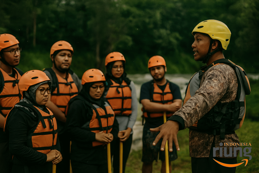 briefing keselamatan rafting perusahaan