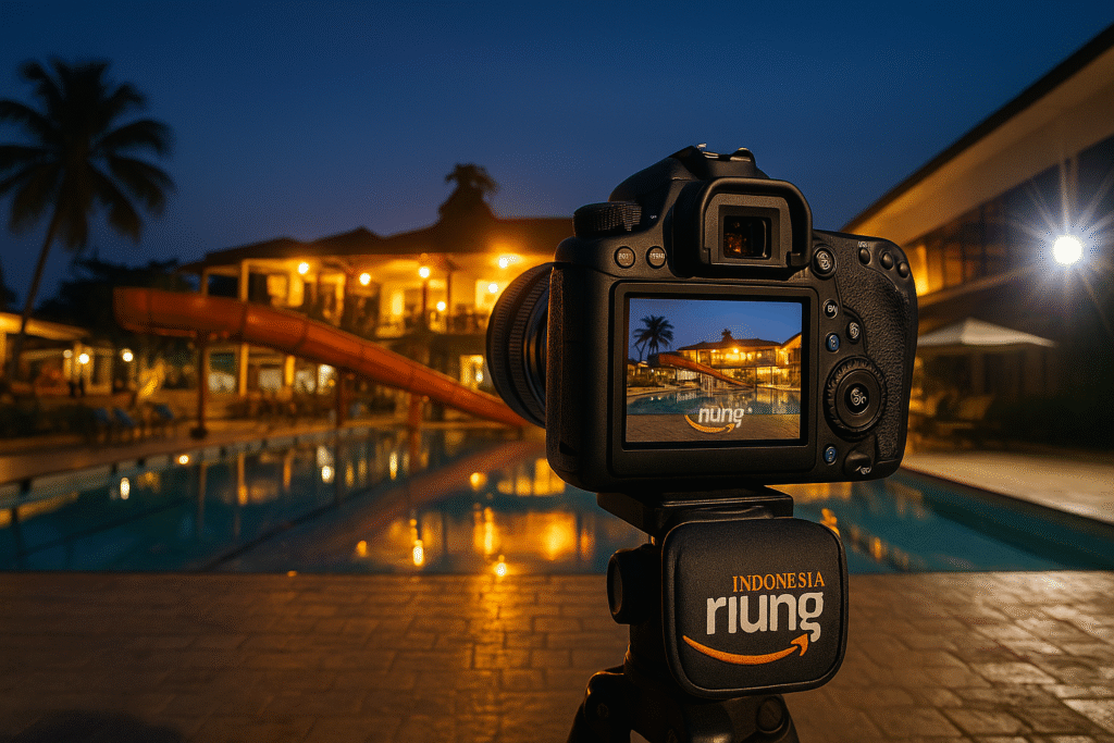 Tampak depan Grand Ussu Hotel & Convention di kawasan Puncak Bogor