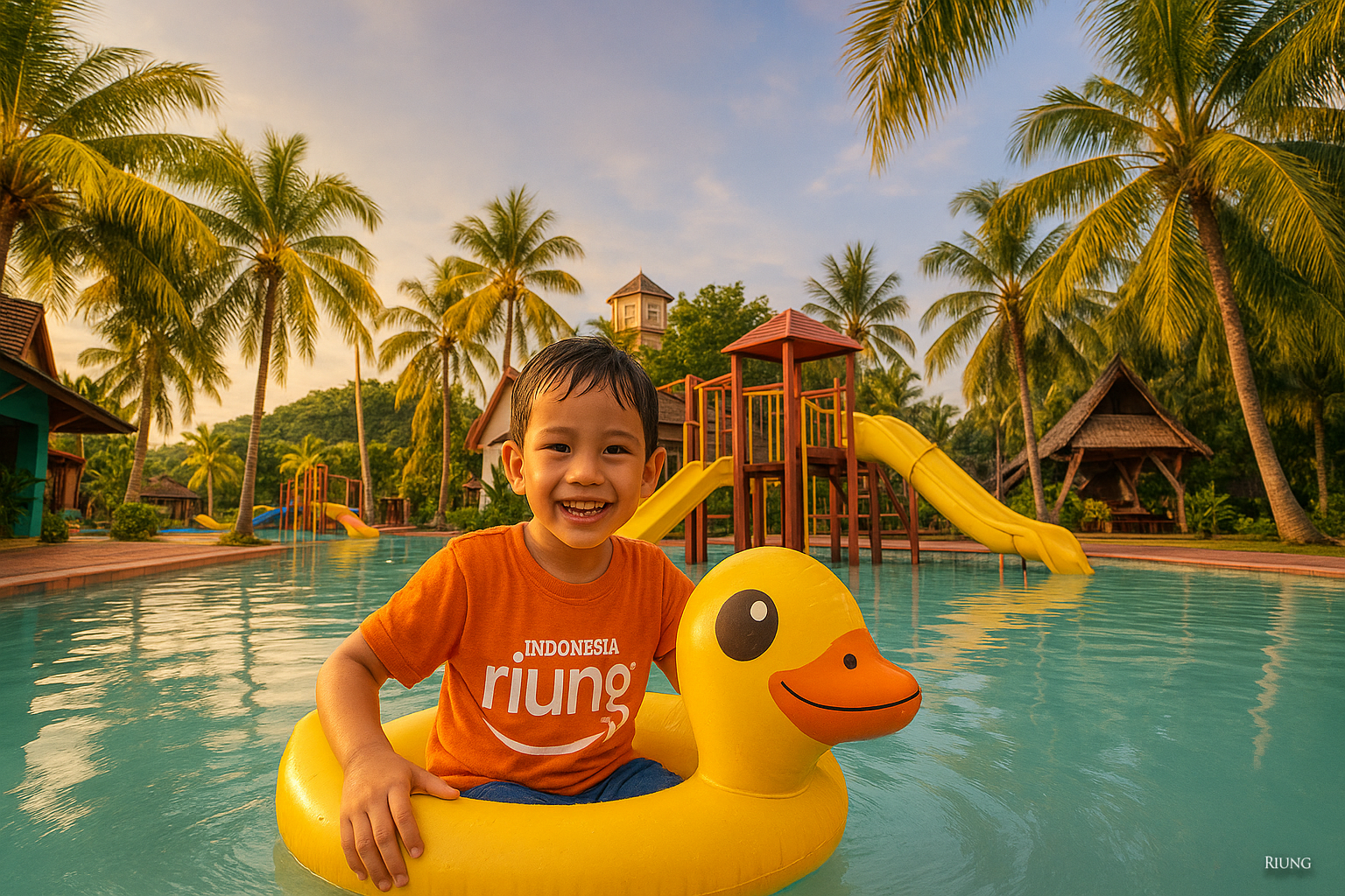 Waterpark dan wahana rekreasi keluarga di Royal Safari Garden Puncak