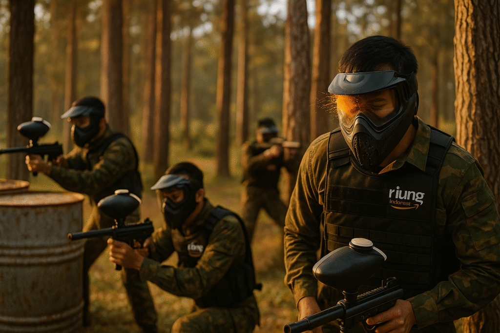 Paintball untuk outing kantor di Taman Budaya Sentul