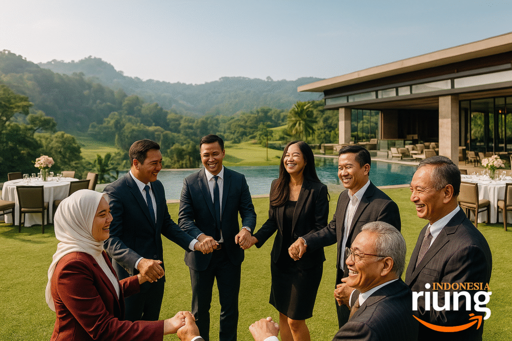 Setup meeting room untuk acara perusahaan di Royal Tulip Gunung Geulis