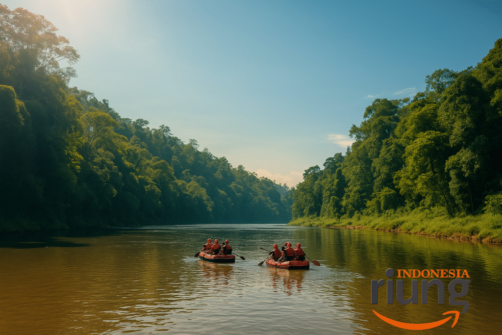 Relawan menanam pohon di sepanjang tepi Sungai Cisadane sebagai bagian konservasi