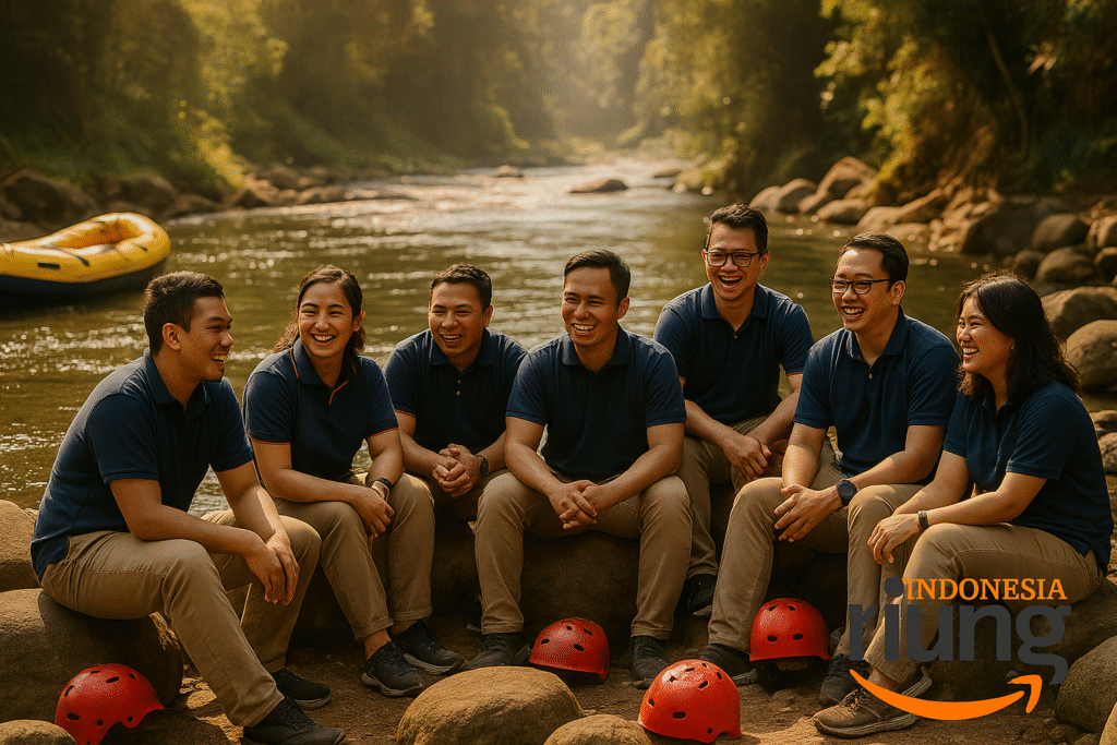 Pemandangan alam Sukabumi dari area outbound Riung Indonesia