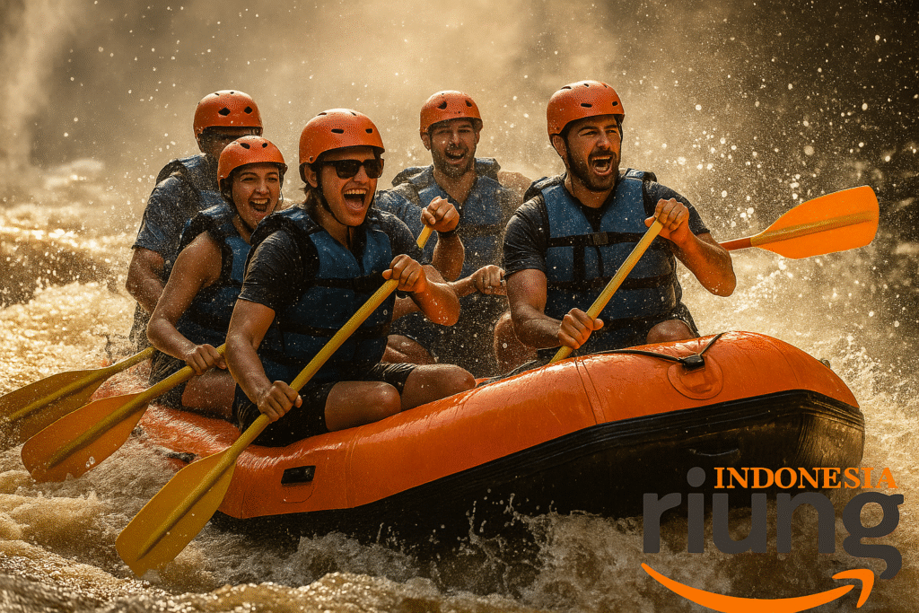 Sesi refleksi kepemimpinan adaptif di tepi sungai