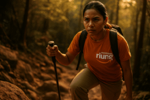 Trekking di Puncak Bogor Sentul outbound Bogor Puncak Sentul gathering outing memperkuat kepercayaan diri tim.