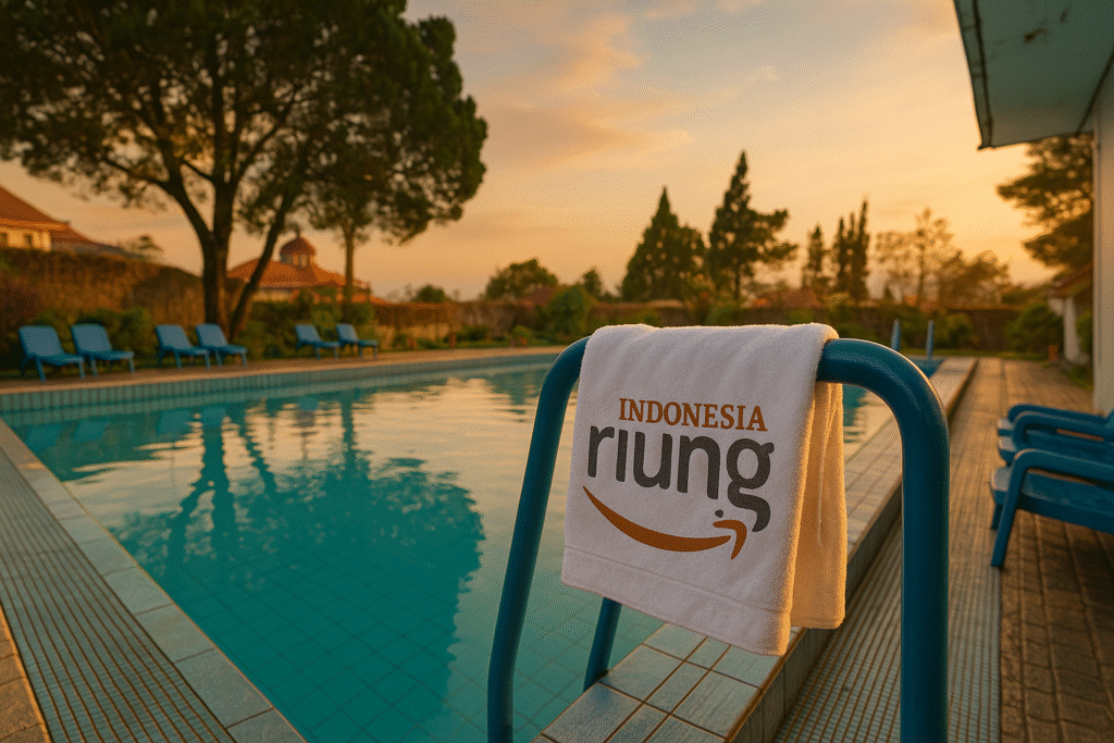 Peserta gathering menikmati suasana taman di Hotel Bukit Indah Puncak